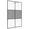 vidaXL Pregrada za tu&scaron; s prozornim ESG steklom 140x195 cm črna