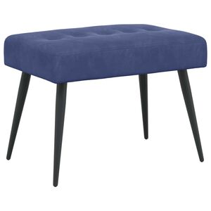 vidaXL Klop s gumbnim oblazinjenjem Policijska modra 60 x 40 x 45 cm