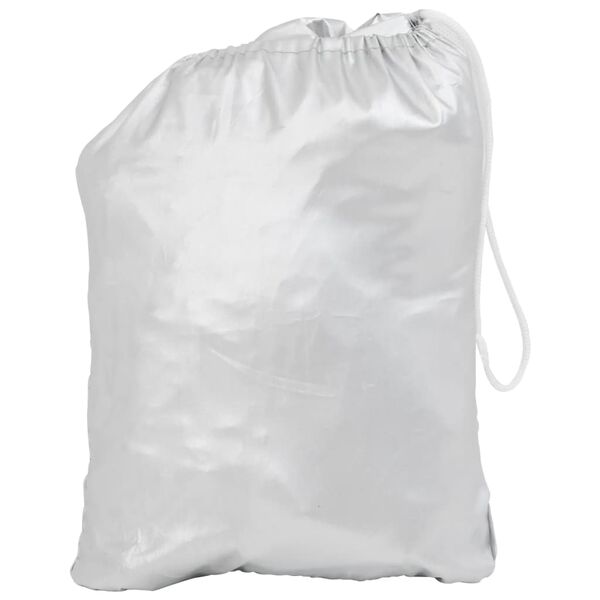 vidaXL Polovična prevleka za avto s kljukicami srebrna XL