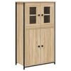vidaXL Visoka omarica sonoma hrast 62x32x106,5 cm inženirski les