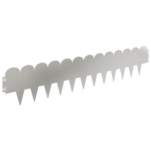 vidaXL Robovi trave 20 pcs 103 x 20 cm Jeklo Srebrna