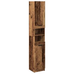 vidaXL Kopalni&scaron;ka omarica Old Wood 32x34x188,5 cm Inženirski les