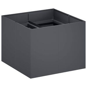 vidaXL Vrtni lonček Antracit 80 x 80 x 60 cm Mlinjeni jeklo