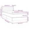 vidaXL Box spring postelja z vzmetnico svetlo siva 80x220 cm žamet