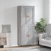 vidaXL Visoka komoda siva sonoma 69,5x34x180 cm inženirski les