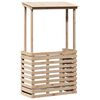 vidaXL Zunanja barska miza s streho 112,5x57x195,5 cm trden les