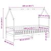 vidaXL Otro&scaron;ki posteljni okvir bel 90x200 cm trdna borovina