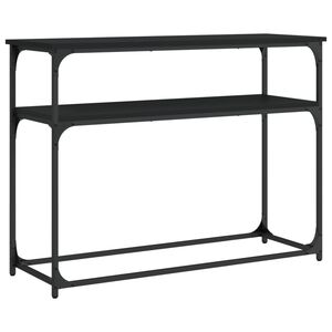 vidaXL Konzolna mizica črna 100x35,5x75 cm inženirski les