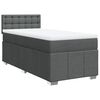 vidaXL Box spring postelja z vzmetnico temno siva 80x200 cm blago