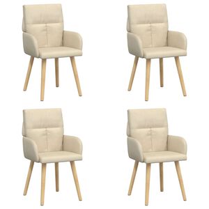 vidaXL Jedilni stoli 4 kos Blago Krem 60 x 56 x 96 cm