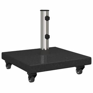 vidaXL Podstavek za senčnik 30kg Črna Granit Kvadrat