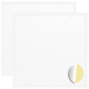 vidaXL Nalepka 2 kos Bela &Oslash; 20 x 0,5 mm Papir