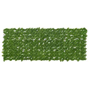 vidaXL Ograja za balkon z listi Zelena in Rumena 200 x 75 cm