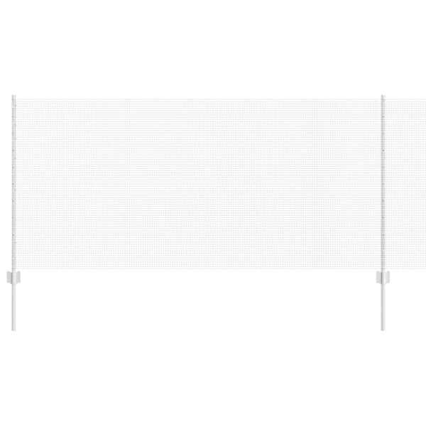 vidaXL Ograja s stebrom srebrna 1 x 25 m Jeklo