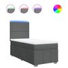 vidaXL Box spring postelja z vzmetnico temno siva 90x190 cm blago