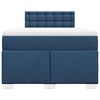 vidaXL Box spring postelja z vzmetnico modra 120x190 cm blago