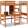 vidaXL Okvir za pograd brez vzmetnice rjava 90x190 cm trdna borovina