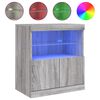 vidaXL Komoda z LED lučkami siva sonoma 60x37x67 cm