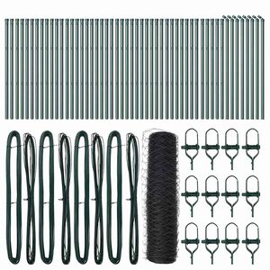 vidaXL Heksagonalna podpora za ograjo 100 x 0,8 m Jeklo s PVC premazom