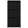 vidaXL Komoda črni hrast 37,5x35x76 cm inženirski les