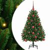 vidaXL Umestno božično drevo 120 cm 150 LED Toplo bela PVC in jeklo