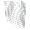 vidaXL Visoka greda gabion pocinkano jeklo 75x75x50 cm