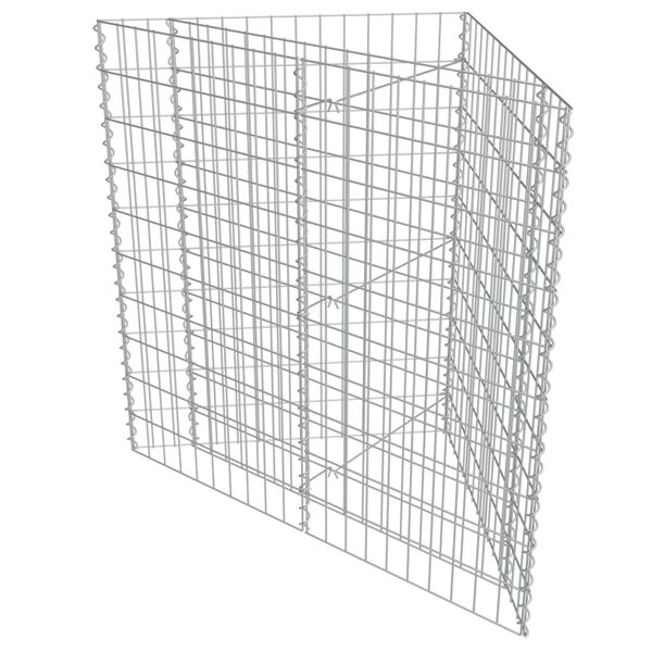 vidaXL Visoka greda gabion pocinkano jeklo 75x75x50 cm