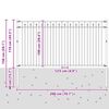 vidaXL Spike Fence Črna 200 x 150 cm Pra&scaron;no lakirano jeklo