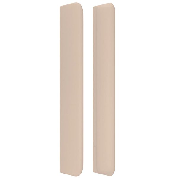 vidaXL Vzglavje z ušesi kapučino 83x16x118/128 cm umetno usnje