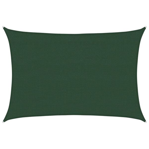 vidaXL Senčno jadro 160 g/m&sup2; temno zeleno 4x5 m HDPE