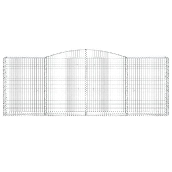 vidaXL Obokane gabion ko&scaron;are 7 kosov 400x50x140/160cm pocinkano železo