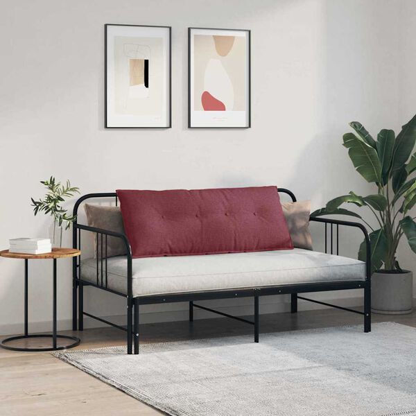 vidaXL Poglavni vzglavnik Vinorodna rdeča 120 x 19 x 50 cm blago