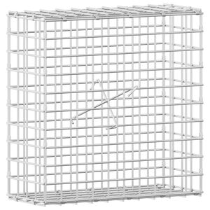 vidaXL Gabion z žico 5 mm in mrežo 5x5 cm 50x20x50 cm Pocinkano jeklo