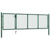vidaXL Vrtna vrata iz jekla 350x100 cm zelena