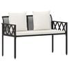 vidaXL Zunanje klopi 2 -Seater 116 x 56 x 75 cm poli ratan