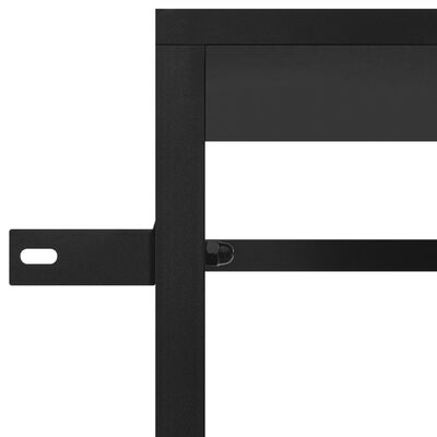 vidaXL Garderobna omara črna 110x40x167 cm kovina in iverna plošča