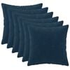 vidaXL Prevleka za blazino 6 kos HEERLEN Modra 30 x 30 cm Mikrofibra