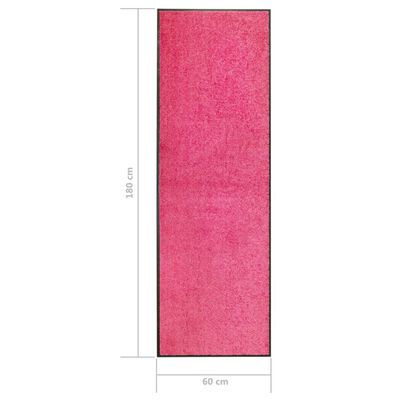 vidaXL Pralni predpražnik roza 60x180 cm