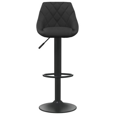 vidaXL Barski stolček črn žamet