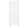 vidaXL Komoda bela 34,5x32,5x90 cm inženirski les