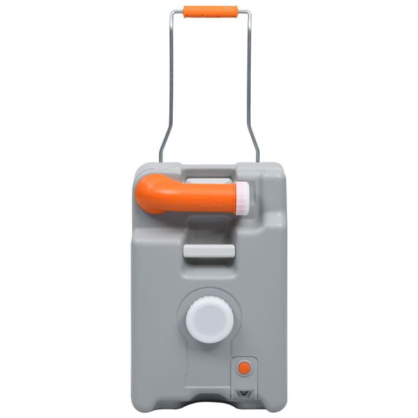 vidaXL Posoda za vodo na kolesih za kampiranje 25 L siva