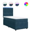vidaXL Box spring postelja z vzmetnico modra 80x200 cm žamet