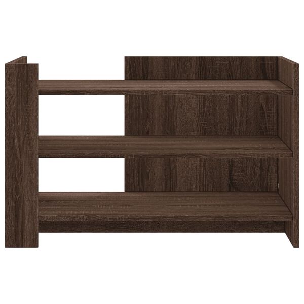 vidaXL Klubska mizica rjavi hrast 80x50x50 cm inženirski les