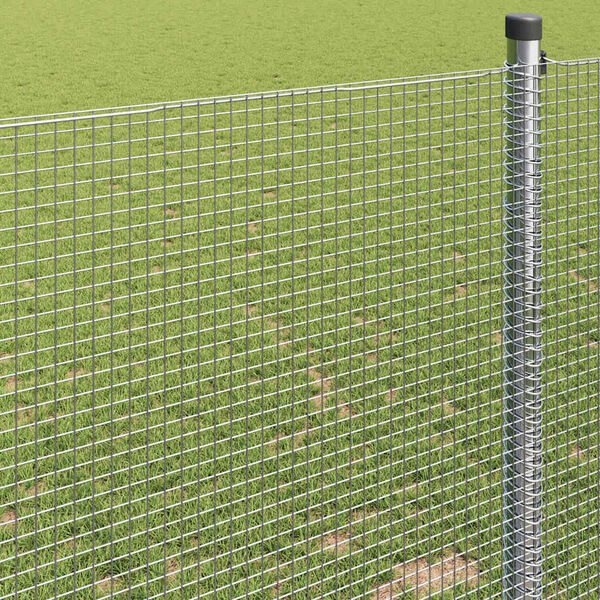 vidaXL Ograja z varjeno žico srebrna 1.2 x 50 m