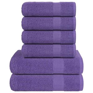 vidaXL 6-delni komplet brisač FROGN vijoličen 360 g/m&sup2;