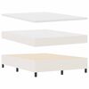 vidaXL Postelja z vzmetnico Krema in bela 193 x 144 x 128 cm
