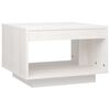 vidaXL Klubska mizica bela 50x50x33,5 cm trdna borovina