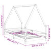 vidaXL Otro&scaron;ki posteljni okvir bel 90x190 cm trdna borovina