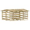 vidaXL Pergola s streho 4 kosi 100x90x100 cm impregnirana borovina