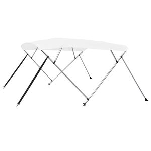 vidaXL Bimini tenda s 4 loki bela 243x180x137 cm